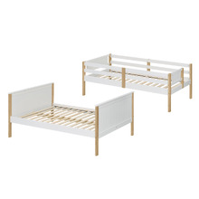Evren Single Over Double Bunk Bed with Staircase & Shelf